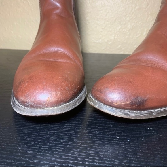 Frye Melissa Chelsea Boots Womens Size 9 B Leather Pull-On Ankle Cognac 3471445 - Picture 8 of 9